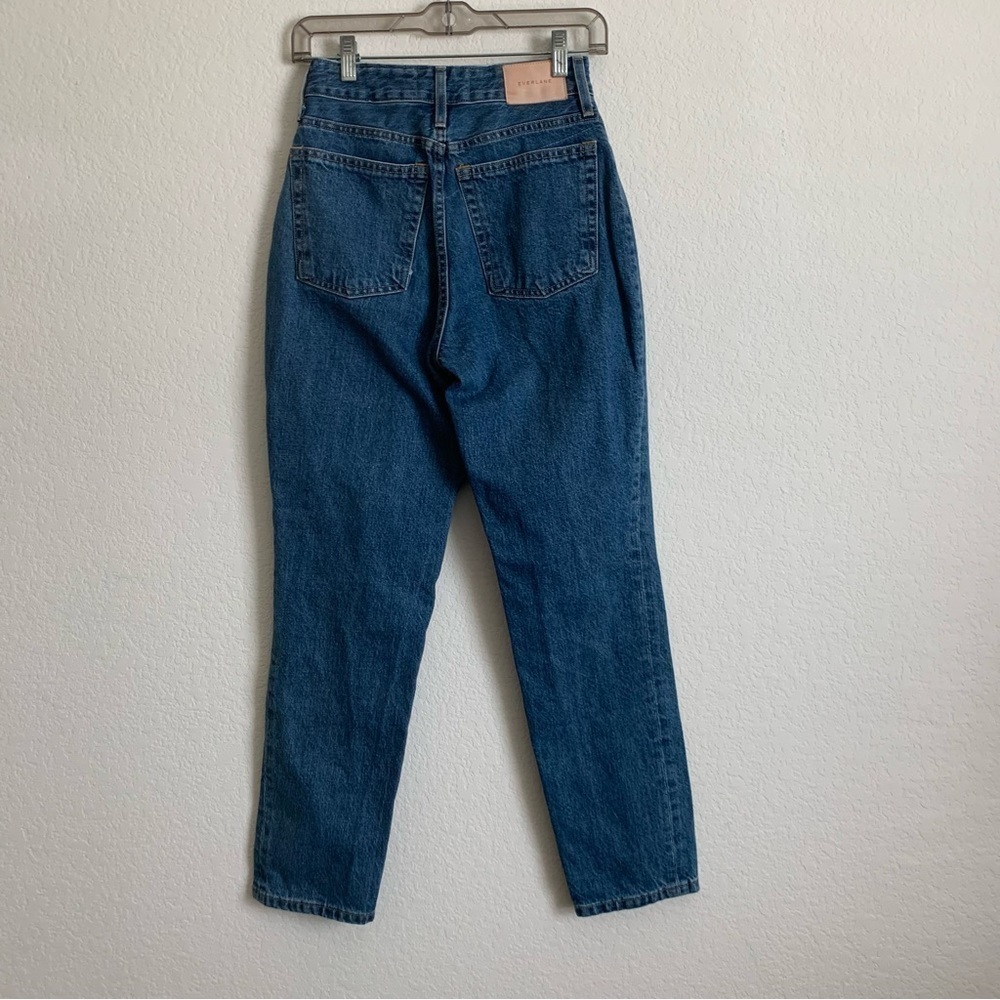 Everlane womens blue the curvy 90s cheeky straight button fly jeans - Picture 8 of 9